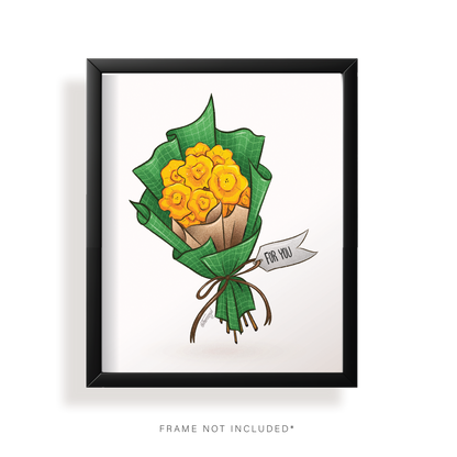 Tostones Bouquet Print